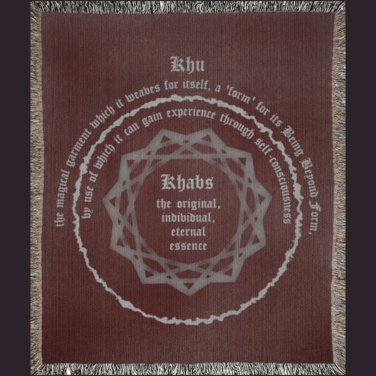 “Khabs is in the Khu” Magickal Heirloom Woven Blanket - Red
